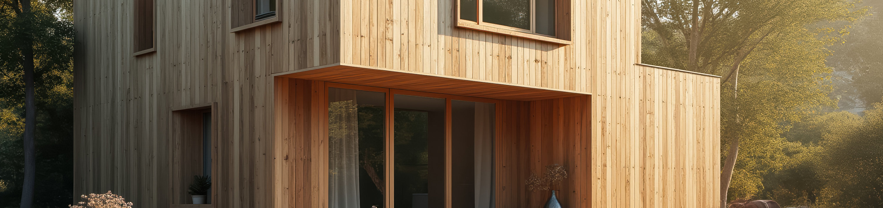 Natural wood for exterior