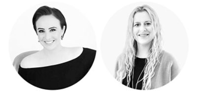 Headshots of Maggie O’Hare and Kiki Redhead.