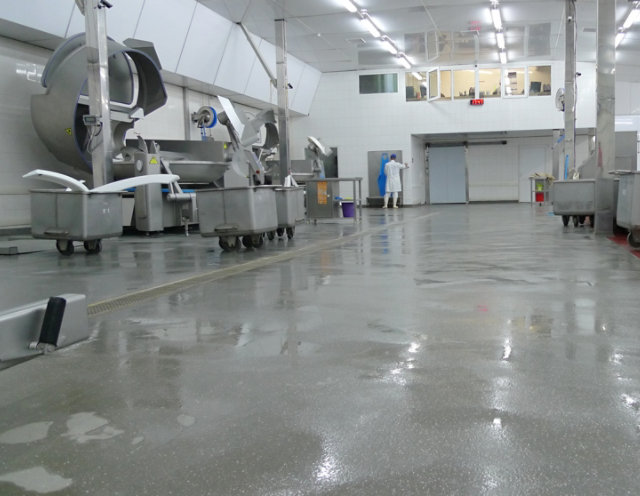 meat processing facility flooring