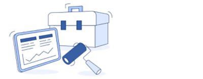 An illustration of an iPad and painting tools.