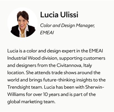 A biography card for Lucia Ulissi.