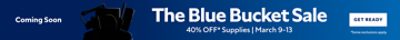 Blue Bucket Sale starts March 9. Gear up for epic savings on supplies.