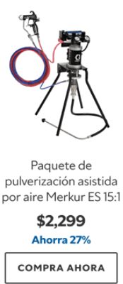 Paquete de pulverización asistida por aire Merkur ES 15:1. $2299. Ahorra 27%. Compra ahora.