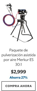 Paquete de pulverización asistida por aire Merkur ES 30:1. $2999. Ahorra 29%. Compra ahora.