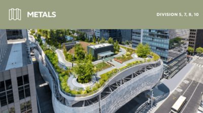 Metals. Division 5, 7, 8, 10. A rooftop park with many green trees.