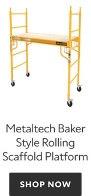 Metaltech Baker Style Rolling Scaffold Platform, shop now.