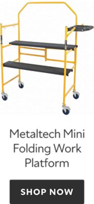 Metaltech Mini Folding Work Platform, shop now.