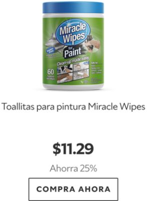 Toallitas para pintura Miracle Wipes. $11.29. Ahorra 25%. Compra ahora.