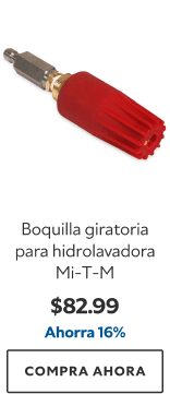 Boquilla giratoria para hidrolavadora Mi-T-M. $82.99. Ahorra 16%. Compra ahora.