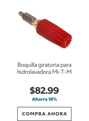 Boquilla giratoria para hidrolavadora Mi-T-M. $82.99. Ahorra 16%. Compra ahora.