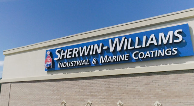 exterior shot of Sherwin-Williams industrial store