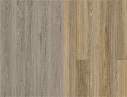 Two different shades of Mohawk vinyl plank flooring.