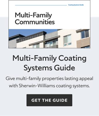 Multi-Family Coating Systems Guide. Give multi-family properties lasting appeal with Sherwin-Williams coating systems. Get the guide.