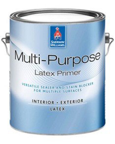 A gallon of Multi-Purpose Interior/Exterior Latex Primer/Sealer.