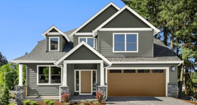 A new build house exterior.