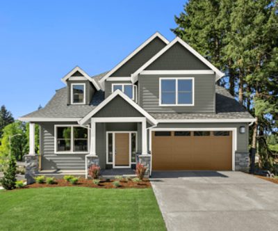 A new build house exterior.