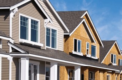 New build houses.
