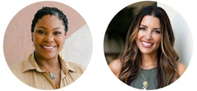 Headshots of Arianne Bellizaire and Sara Malek Barney.