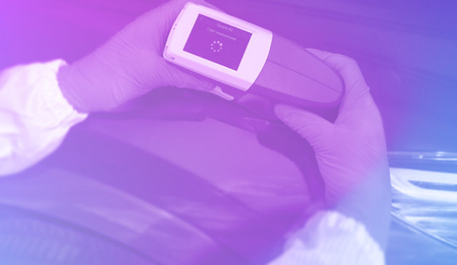 Person operating a colour management tool.