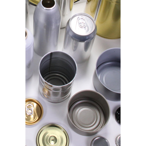 Various steel and aluminum cans