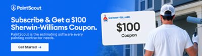 Subscribe and get a $100 Sherwin-Williams Coupon. PaintScout is the estimating software every painting contractor needs. Get started. 