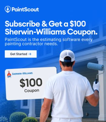 Subscribe and get a $100 Sherwin-Williams Coupon. PaintScout is the estimating software every painting contractor needs. Get started. 