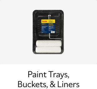 Shop paint trays, buckets and liners.