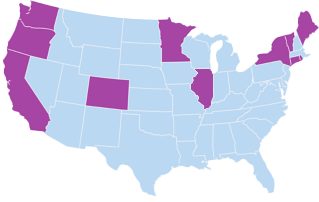Paint recycle program map.
