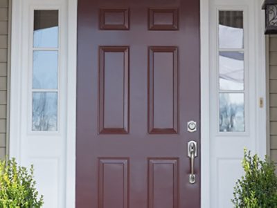 A freshly painted front door.