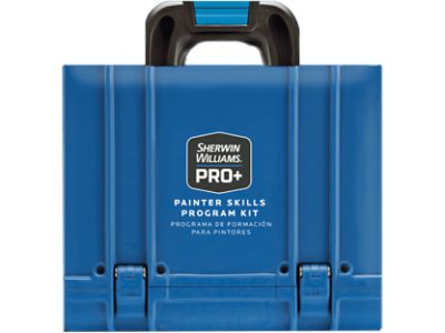 Kit de formación para pintores de color azul. Sherwin-Williams PRO+. Kit de formación para pintores.