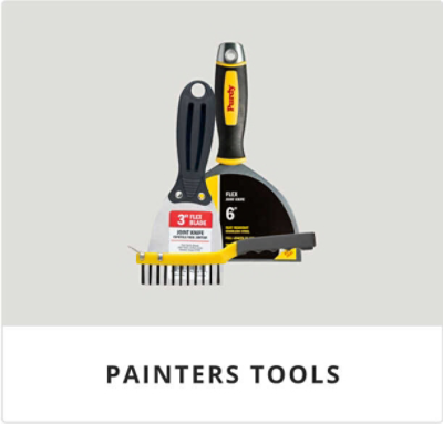 A collection of various painters tools.
