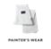 Pair of white painting pants to represent painter's wear.