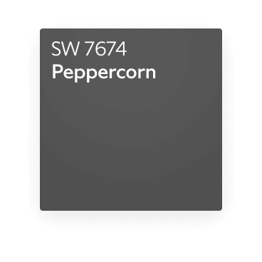 Color chip of Peppercorn SW 7674.