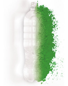 Residuos de botellas de plástico reciclados para la fabricación de recubrimientos en polvo