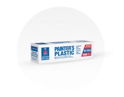 A carton of Sherwin-Williams .31 Mil High Density Painters Plastic.