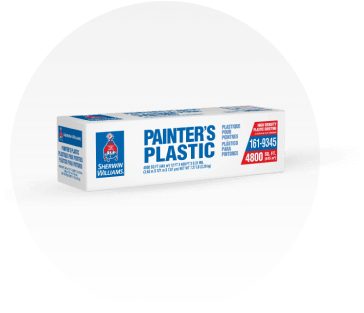 A carton of Sherwin-Williams .31 Mil High Density Painters Plastic.