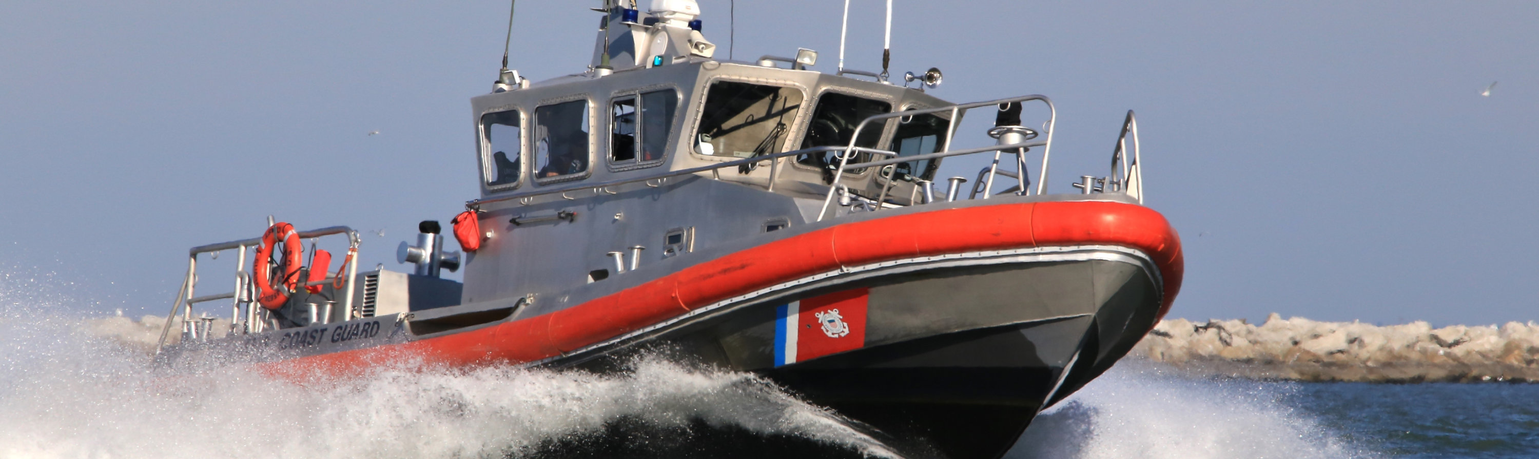 Coastguard ship at sea.