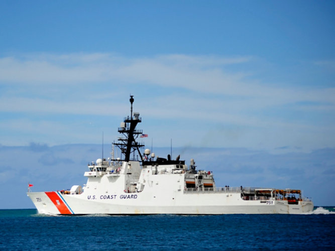 Image of a Coast Guard boat at sea