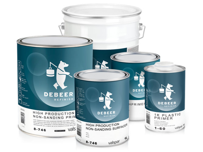 Asortyment podkładów gruntujących DeBeer