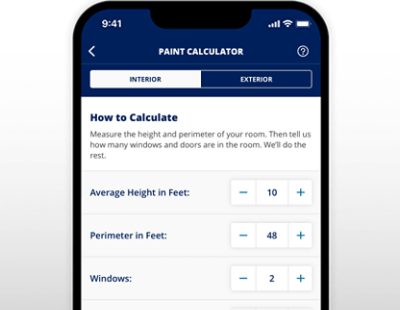 The paint calculator in the Pro App.