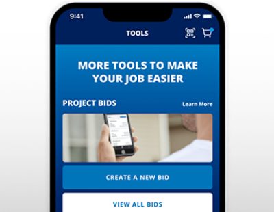 The project bids screen in the Pro App.