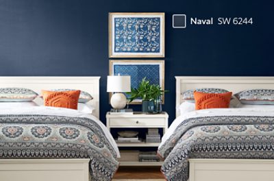 Bedroom painted Naval.