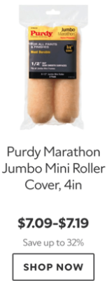 Purdy Marathon Jumbo Mini Roller Cover, 4in. $7.09-$7.19. Save up to 32%. Shop now.