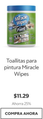 Toallitas para pintura Miracle Wipes. $11.29. Ahorra 25%. Compra ahora.