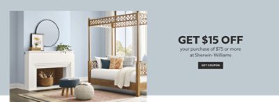 Get $15 off your purchase of $75 or more at Sherwin-Williams. Get coupon.