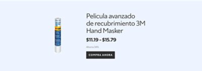 Pelicula avanzado de recubrimiento 3M Hand Masker. $11.19 - $15.79. Ahorra 34%. Compra ahora.