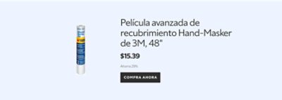 Película avanzada de recubrimiento Hand-Masker de 3M, 48". $15.39. Ahorra 29%. Compra ahora.