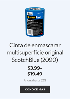 Cinta de enmascarar multisuperficie original ScotchBlue (2090). $3.99-$19.49. Ahorra hasta 32%. Conoce más.