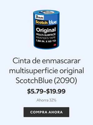 Cinta de enmascarar multisuperficie original ScotchBlue (2090). $5.79-$19.99. Ahorra 32%. Compra Ahora.