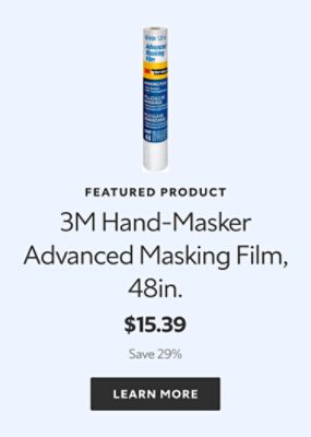 Featured Product. 3M Hand-Masker Advanced Masking Film, 48in. $15.39. Save 29%. Learn more.